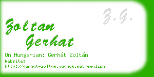 zoltan gerhat business card