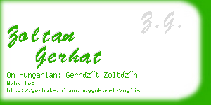 zoltan gerhat business card